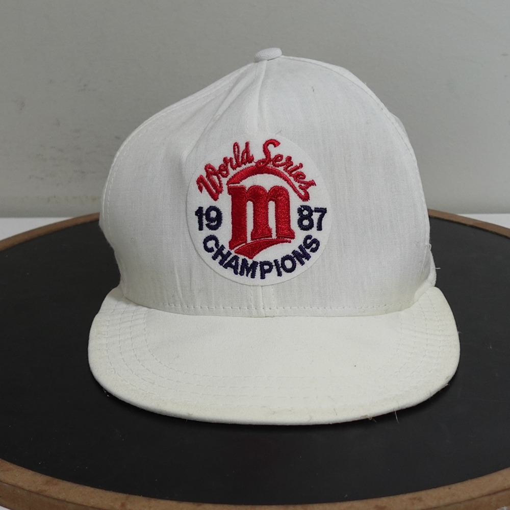 VTG‎ Minnesota Twins 1987 World Series Champions Baseball Cap White Snapback